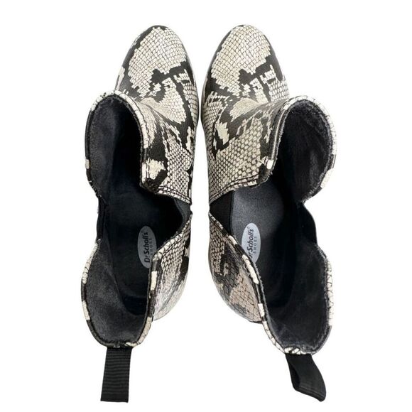 Dr. Scholl’s Boots Size 6 Teammate Snakeskin Block Heel Round Toe Ankle Boot - Picture 5 of 8